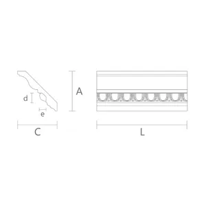 Beech crown moulding